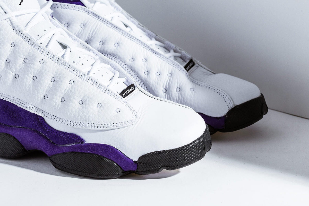 Air Jordan 13 Retro Youth - White/Black/Court Purple/University Gold