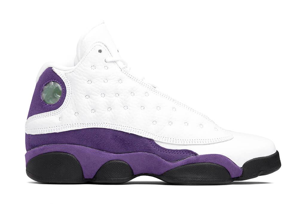 Air Jordan 13 Retro Youth - White/Black/Court Purple/University Gold