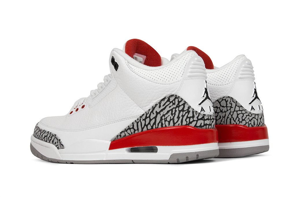 Air Jordan 3 Retro 'Katrina' - White/Fire Red-Cement Grey/Black
