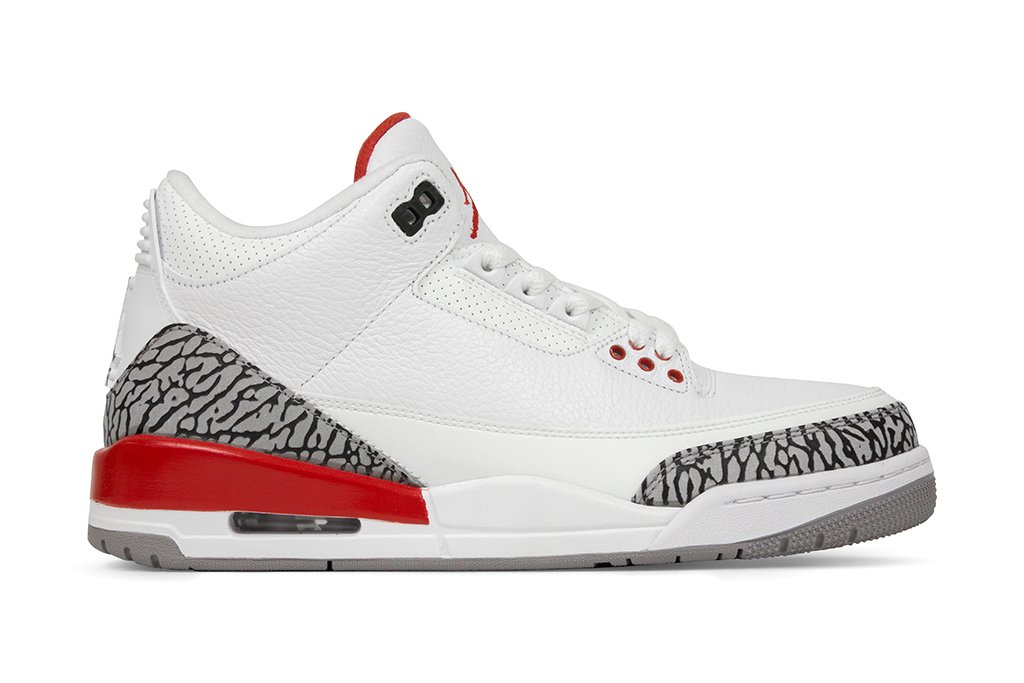 Air Jordan 3 Retro 'Katrina' - White/Fire Red-Cement Grey/Black
