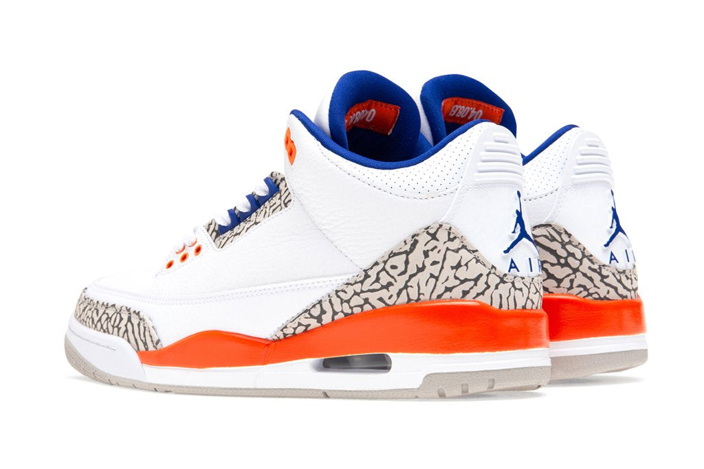 Air Jordan 3 Retro "Knicks" - White/Old Royal/University Orange