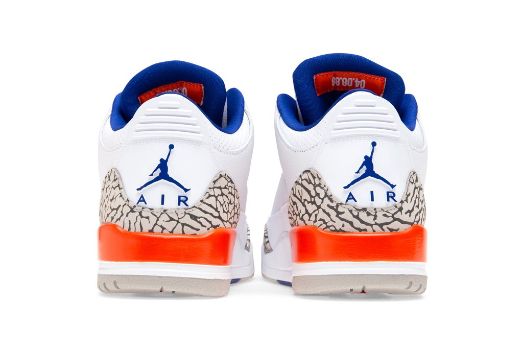 Air Jordan 3 Retro "Knicks" - White/Old Royal/University Orange