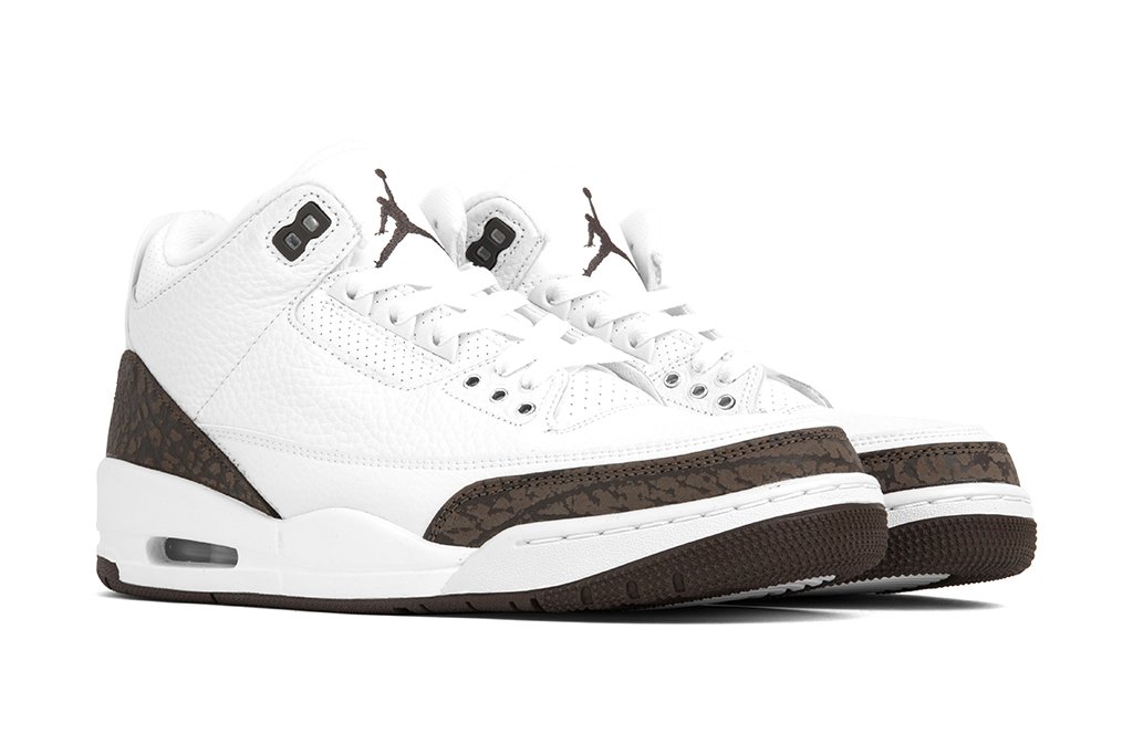 Air Jordan 3 Retro 'Mocha' - White/Chrome/Dark Mocha