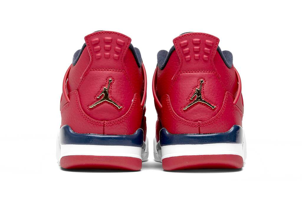 Air Jordan 4 Retro (GS) 'FIBA' - Gym Red/Obsidian/White/Metallic Gold