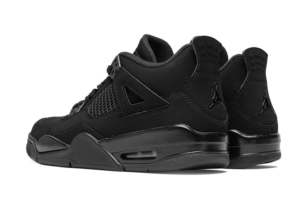 Air Jordan 4 Retro (GS) "Black Cat" - Black/Light Graphite