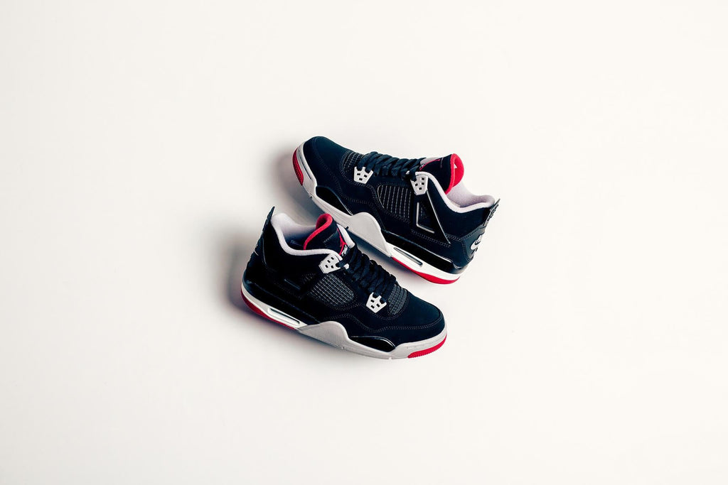 Air Jordan 4 Retro (GS) "Bred" - Black/Fire Red-Cement Grey