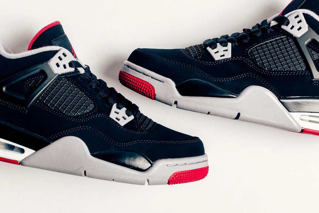 Air Jordan 4 Retro (GS) "Bred" - Black/Fire Red-Cement Grey