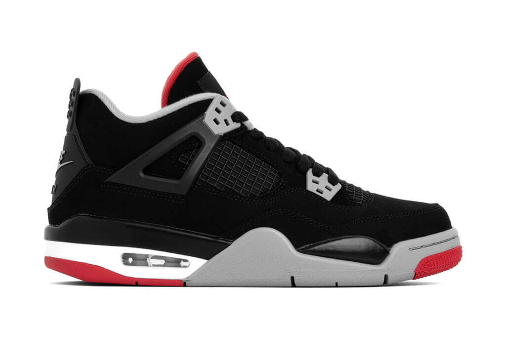 Air Jordan 4 Retro (GS) "Bred" - Black/Fire Red-Cement Grey