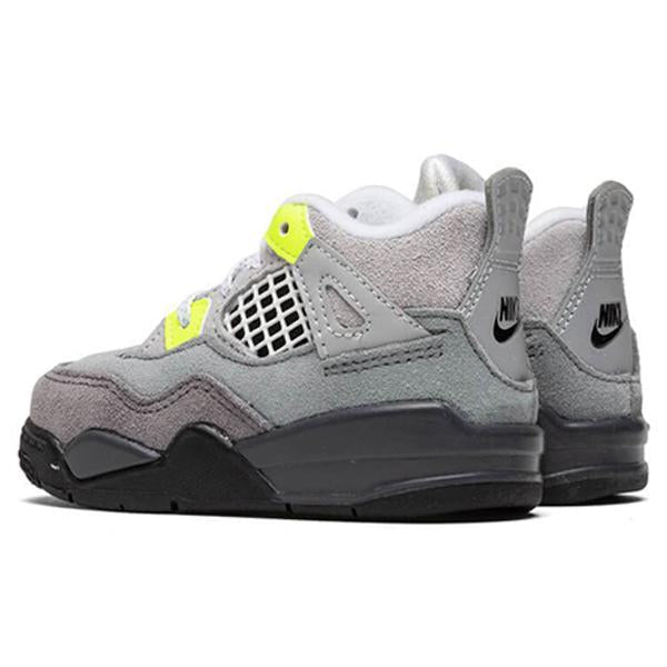 Air Jordan 4 Retro "Neon" (TD) - Cool Grey/Volt/Wolf Grey/Anthracite