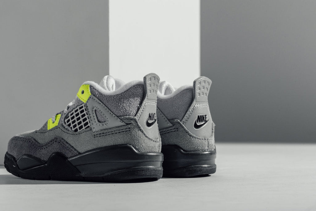 Air Jordan 4 Retro "Neon" (TD) - Cool Grey/Volt/Wolf Grey/Anthracite