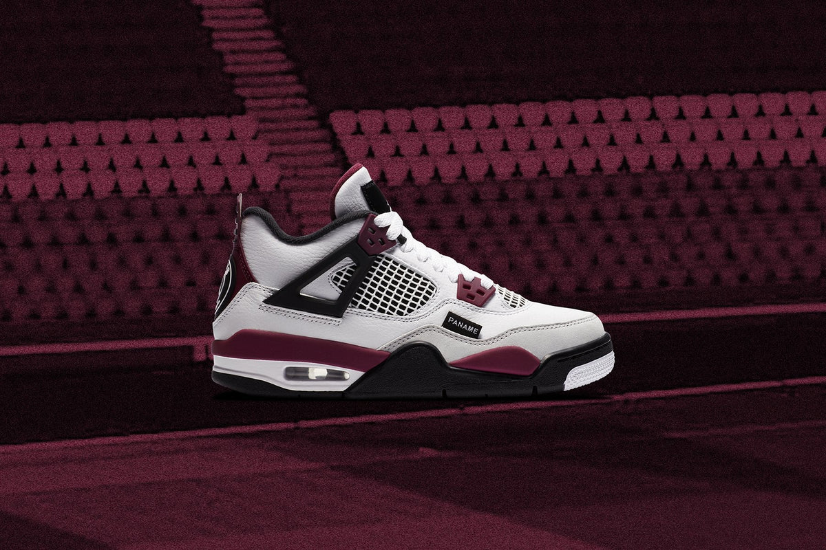 Air Jordan 4 Retro PSG (GS) - White/Bordeaux