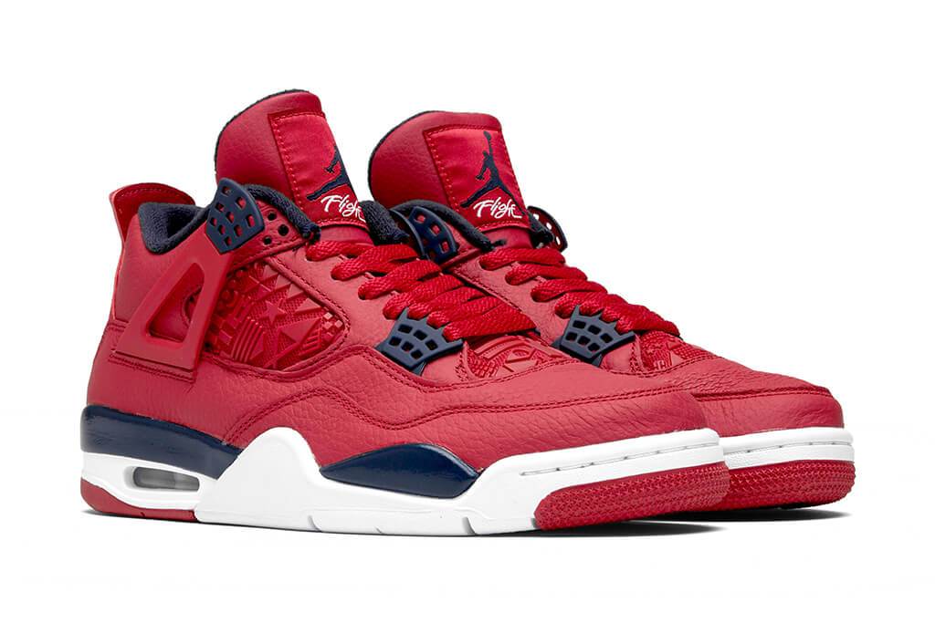 Air Jordan 4 Retro SE 'FIBA' - Gym Red/Obsidian/White/Metallic Gold