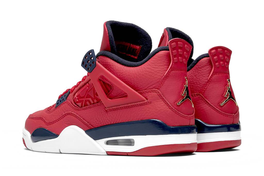 Air Jordan 4 Retro SE 'FIBA' - Gym Red/Obsidian/White/Metallic Gold