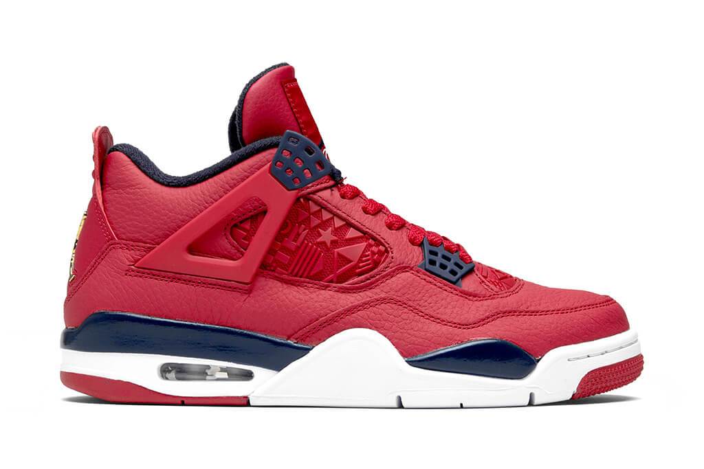 Air Jordan 4 Retro SE 'FIBA' - Gym Red/Obsidian/White/Metallic Gold