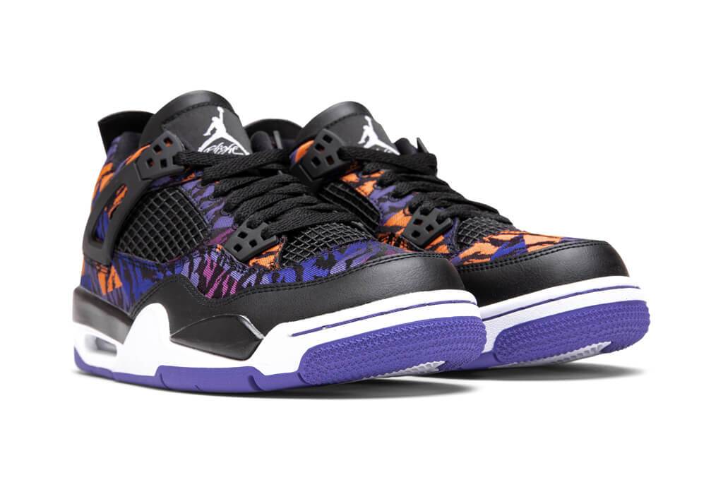 Air Jordan 4 Retro SE (GS) - Black/White/Rush Violet/Racer Blue