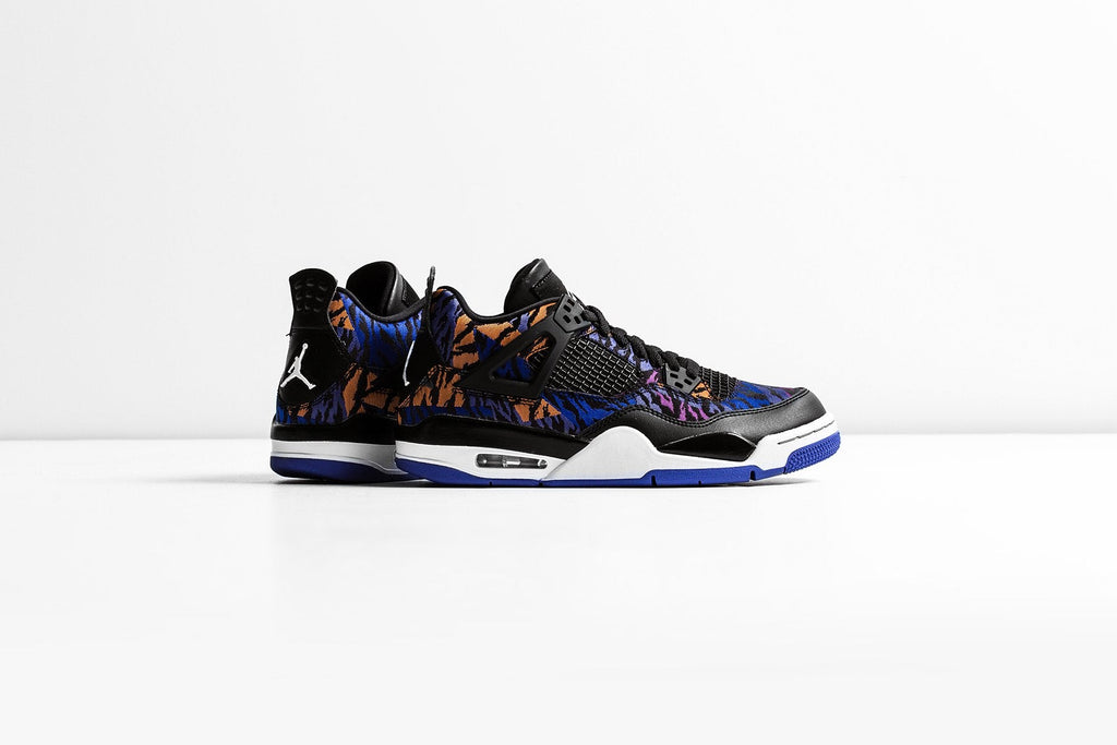 Air Jordan 4 Retro SE (GS) - Black/White/Rush Violet/Racer Blue