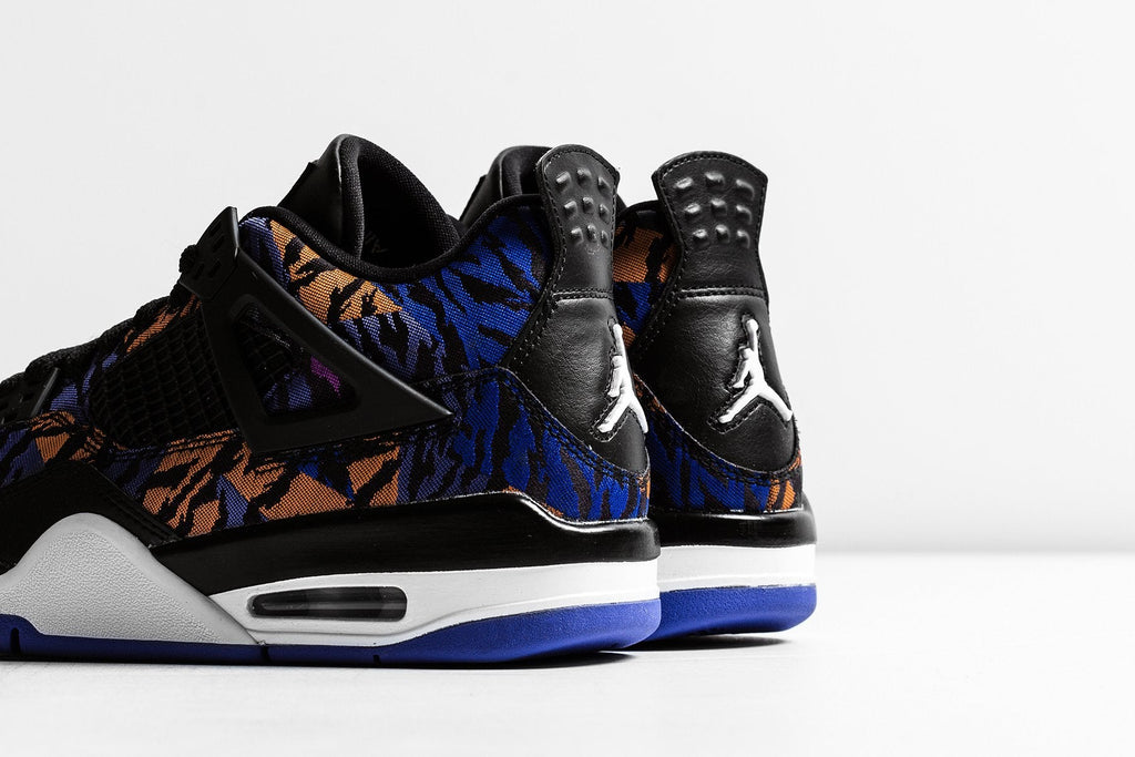 Air Jordan 4 Retro SE (GS) - Black/White/Rush Violet/Racer Blue