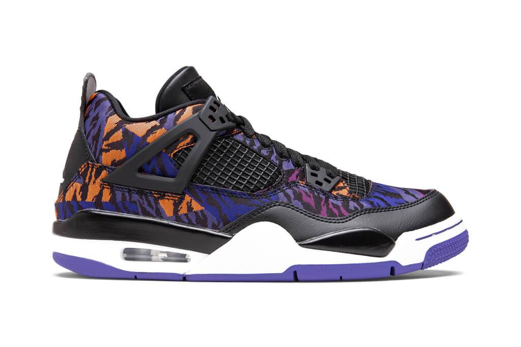 Air Jordan 4 Retro SE (GS) - Black/White/Rush Violet/Racer Blue