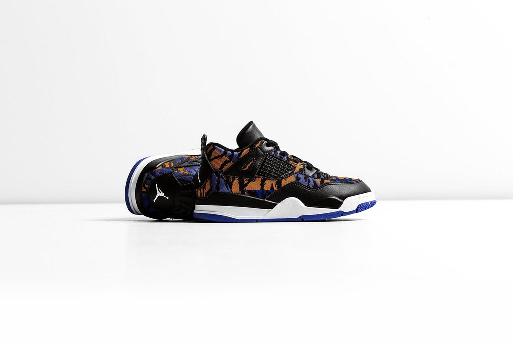 Air Jordan 4 Retro SE (TD) - Black/White/Rush Violet/Racer Blue