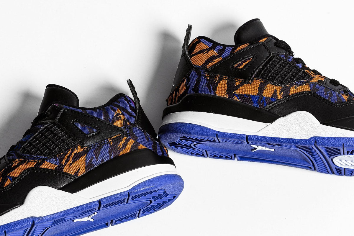 Air Jordan 4 Retro SE (TD) - Black/White/Rush Violet/Racer Blue