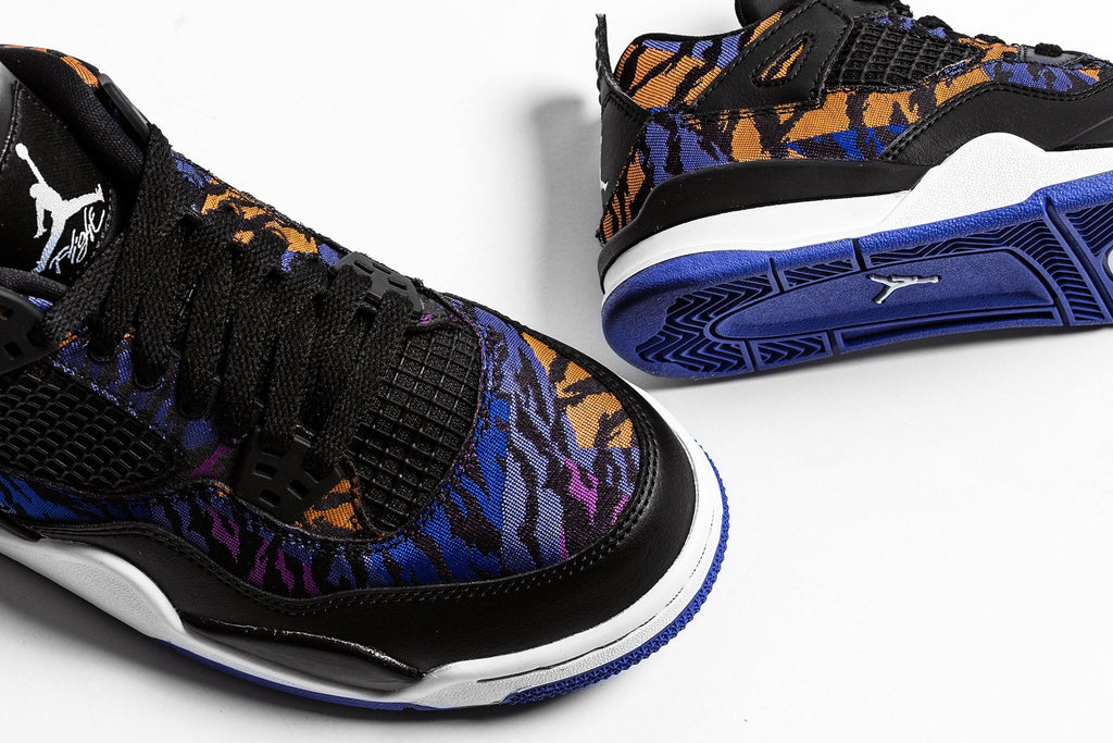 Air Jordan 4 Retro SE (TD) - Black/White/Rush Violet/Racer Blue