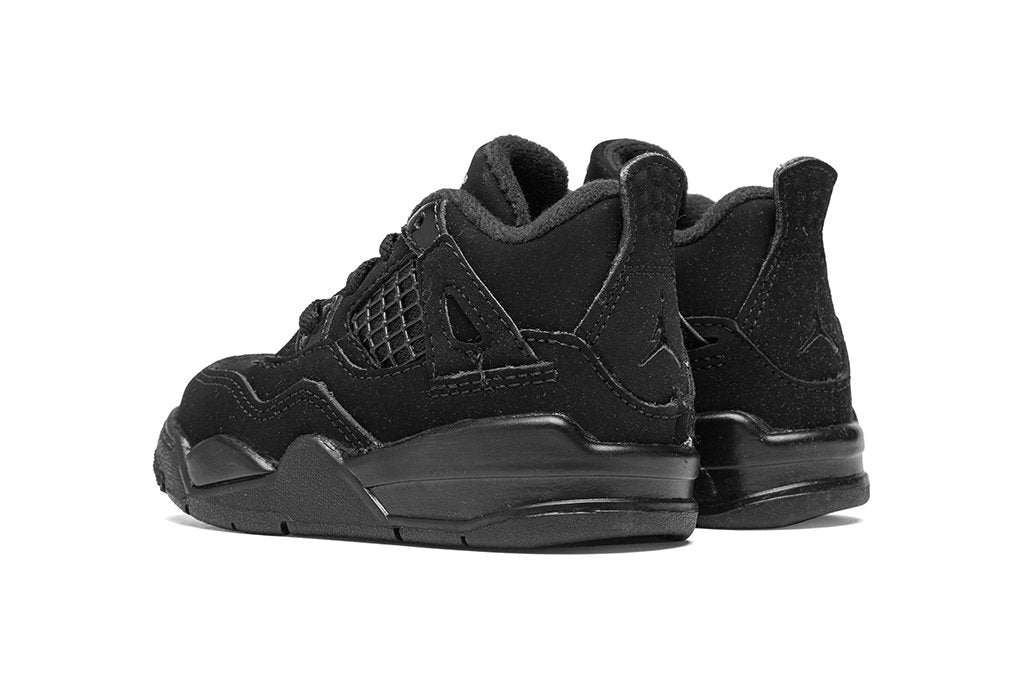 Air Jordan 4 Retro (TD) "Black Cat" - Black/Light Graphite
