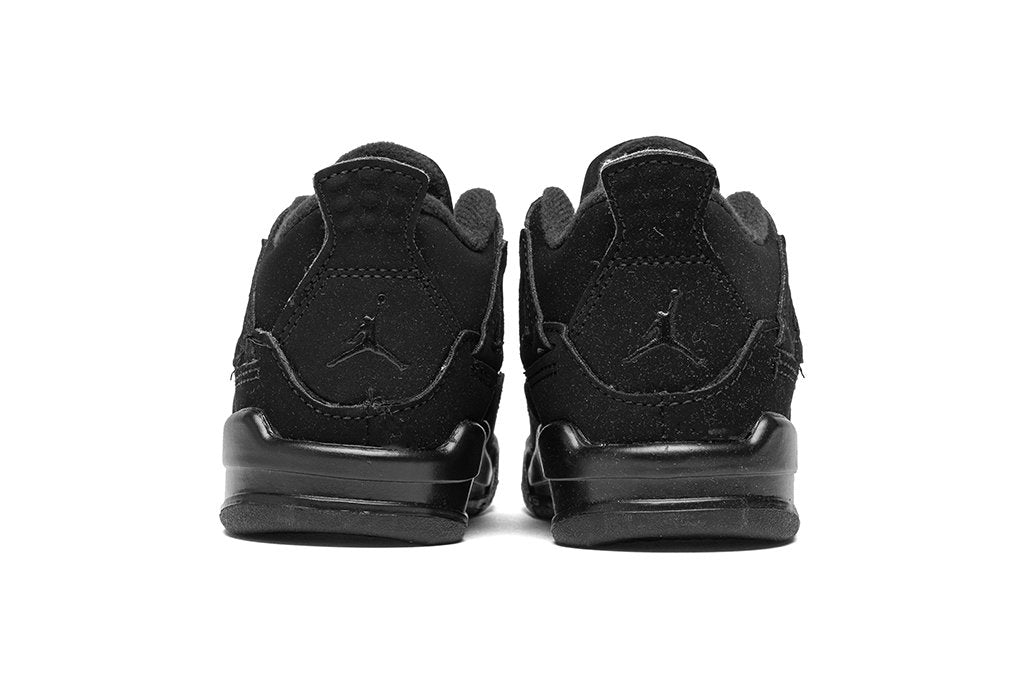 Air Jordan 4 Retro (TD) "Black Cat" - Black/Light Graphite