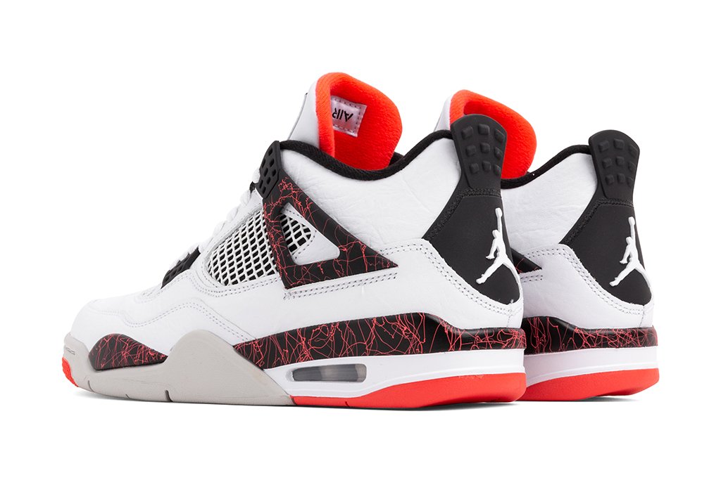 Air Jordan 4 Retro - White/Bright Crimson
