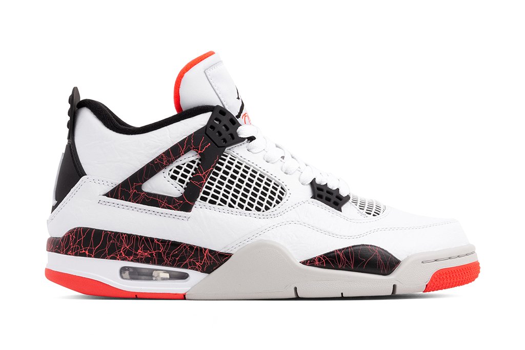 Air Jordan 4 Retro - White/Bright Crimson
