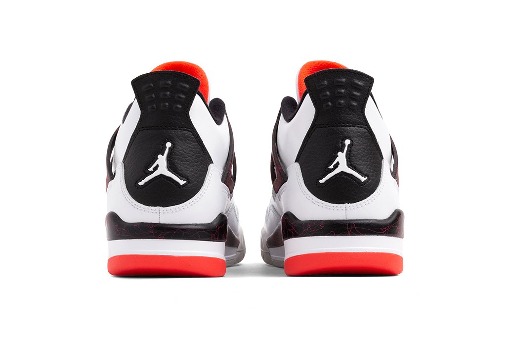 Air Jordan 4 Retro (GS) - White/Bright Crimson