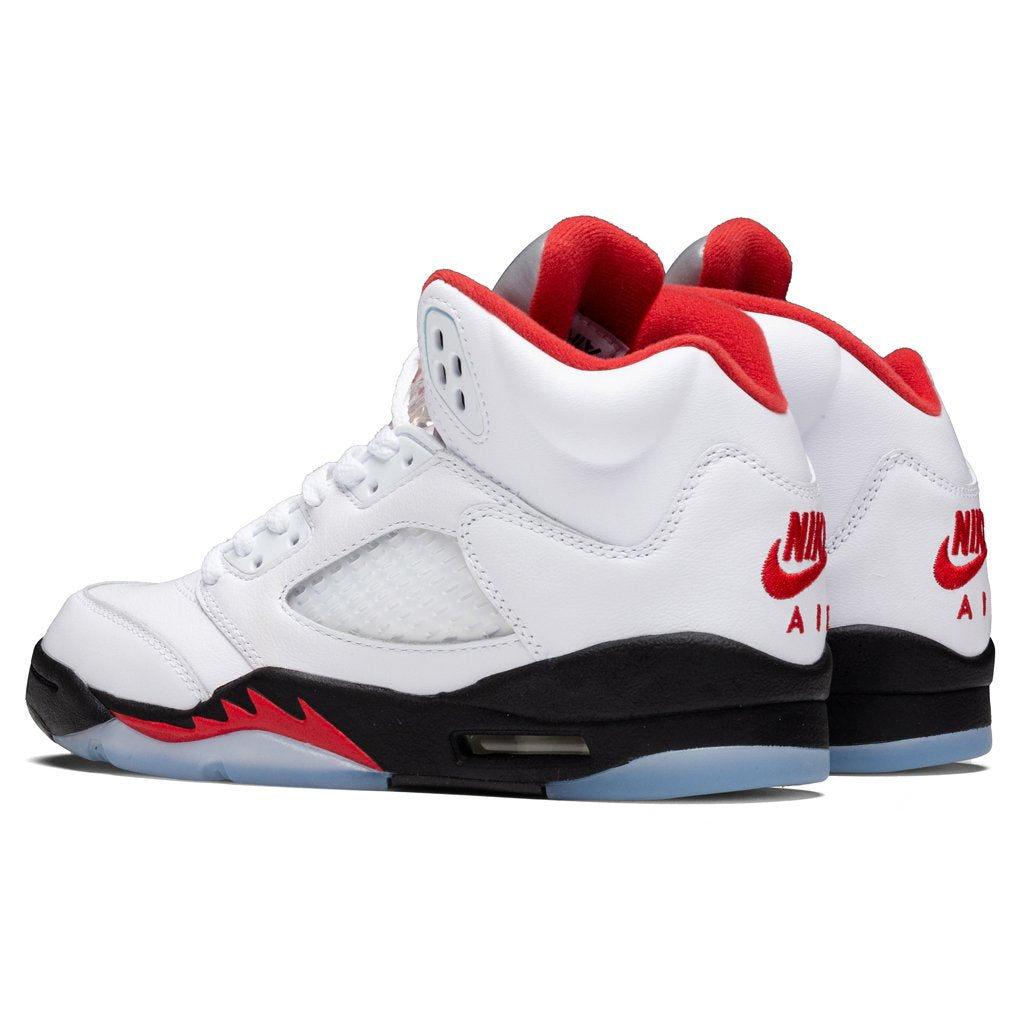 Air Jordan 5 Retro (GS) - True White/Fire Red/Black