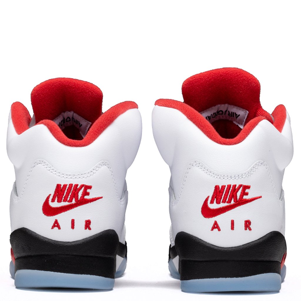 Air Jordan 5 Retro (GS) - True White/Fire Red/Black