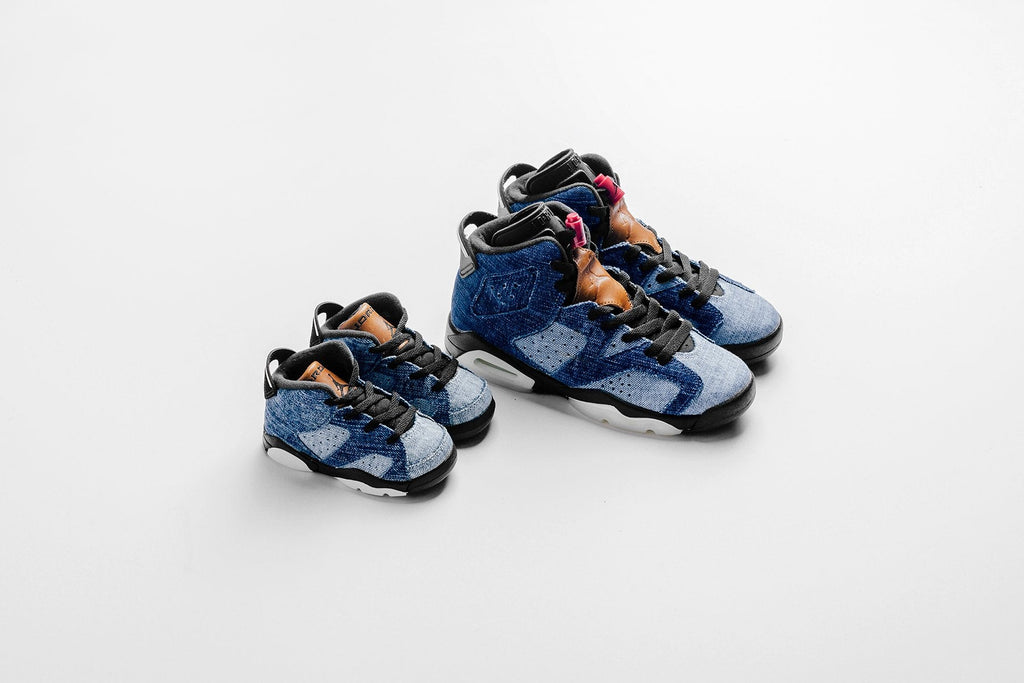 Air Jordan 6 Retro (TD) - Washed Denim/Black-Sail-Varsity Red