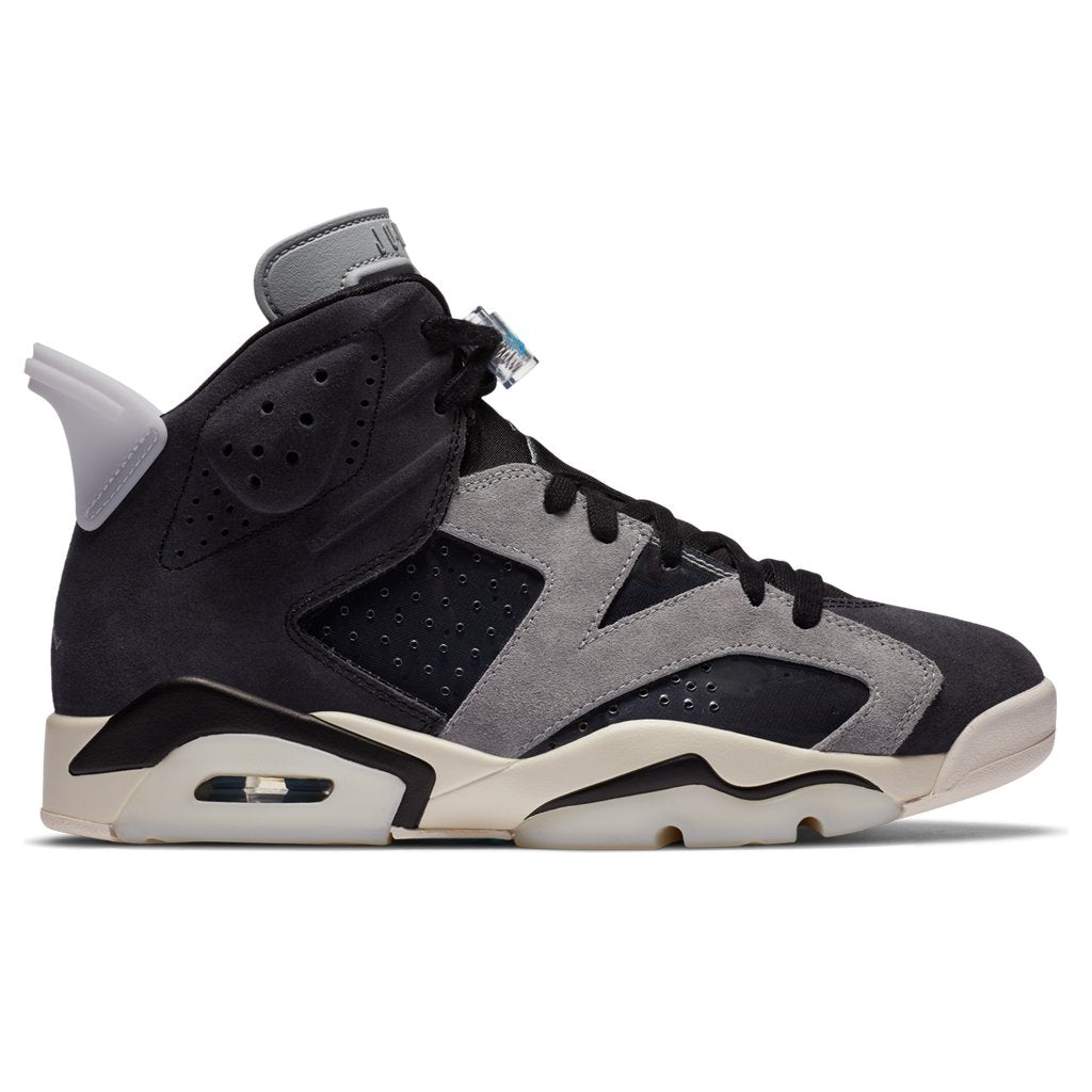 Women's Air Jordan 6 Retro "Light Smoke" - Black/Chrome