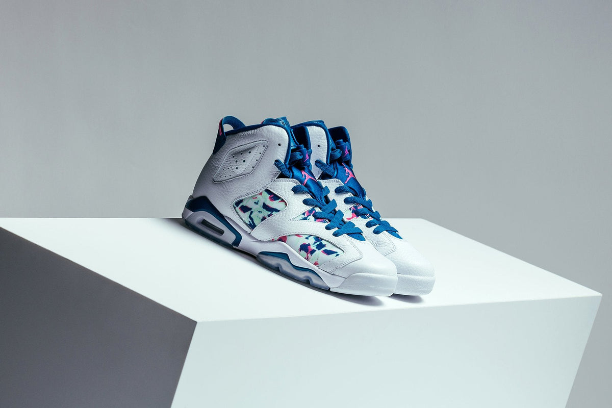 Air Jordan 6 Retro Youth - White/Laser Fuchsia