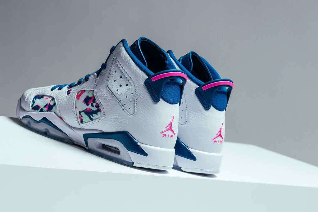 Air Jordan 6 Retro Youth - White/Laser Fuchsia