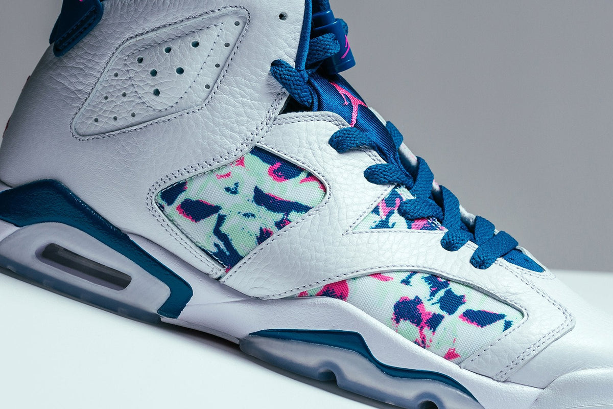 Air Jordan 6 Retro Youth - White/Laser Fuchsia