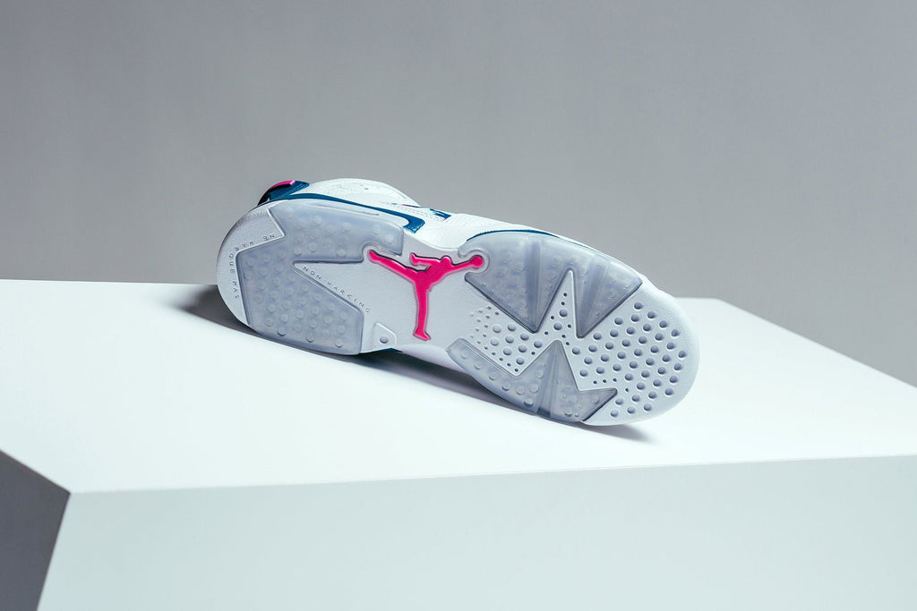 Air Jordan 6 Retro Youth - White/Laser Fuchsia
