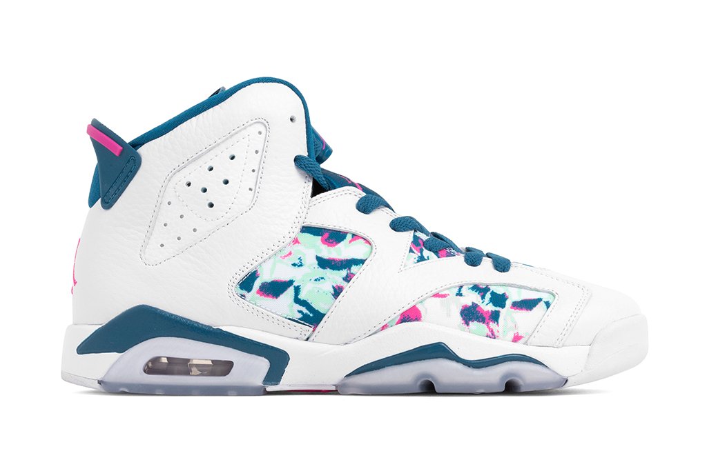 Air Jordan 6 Retro Youth - White/Laser Fuchsia