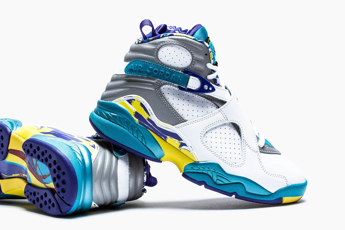 Women's Air 8 Retro "Aqua" - White/Varsity Red/Bright Concord