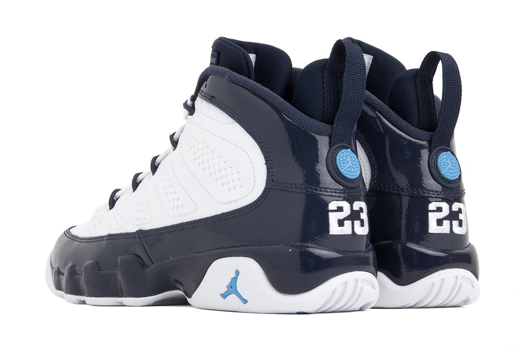 Air Jordan 9 Retro GS - White/University Blue/Midnight Navy