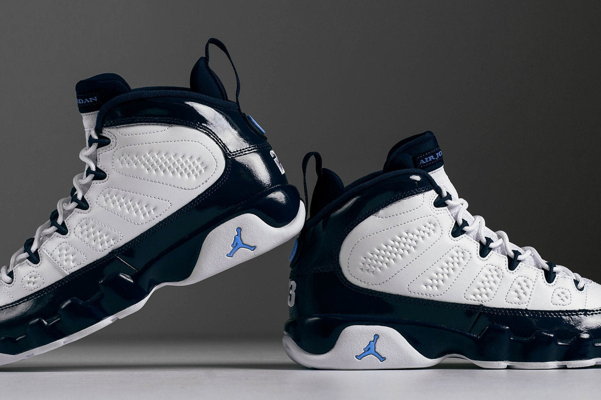 Air Jordan 9 Retro GS - White/University Blue/Midnight Navy