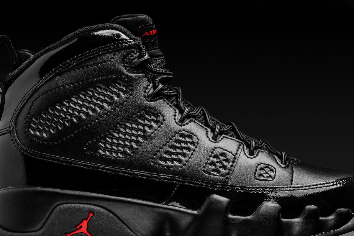 Air Jordan 9 Retro Youth 'Bred' - Black/University Red-Anthracite