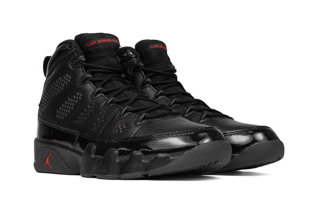 Air Jordan 9 Retro Youth 'Bred' - Black/University Red-Anthracite