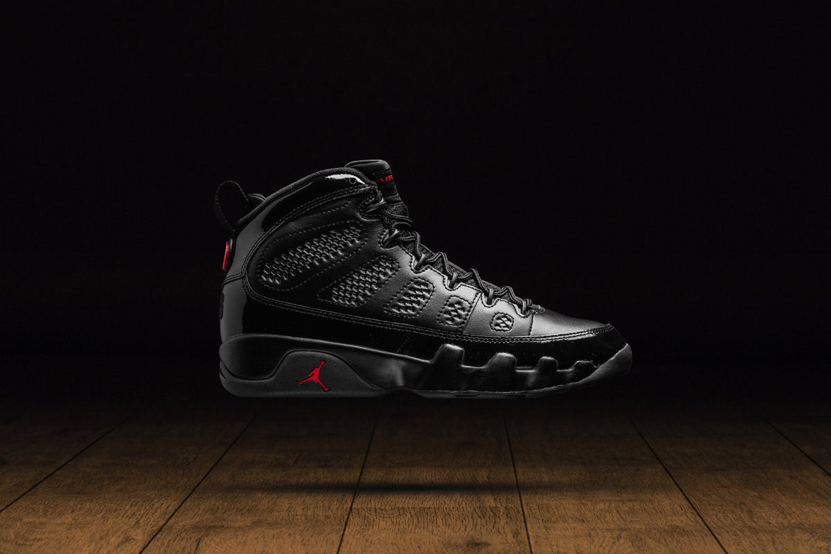 Air Jordan 9 Retro Youth 'Bred' - Black/University Red-Anthracite