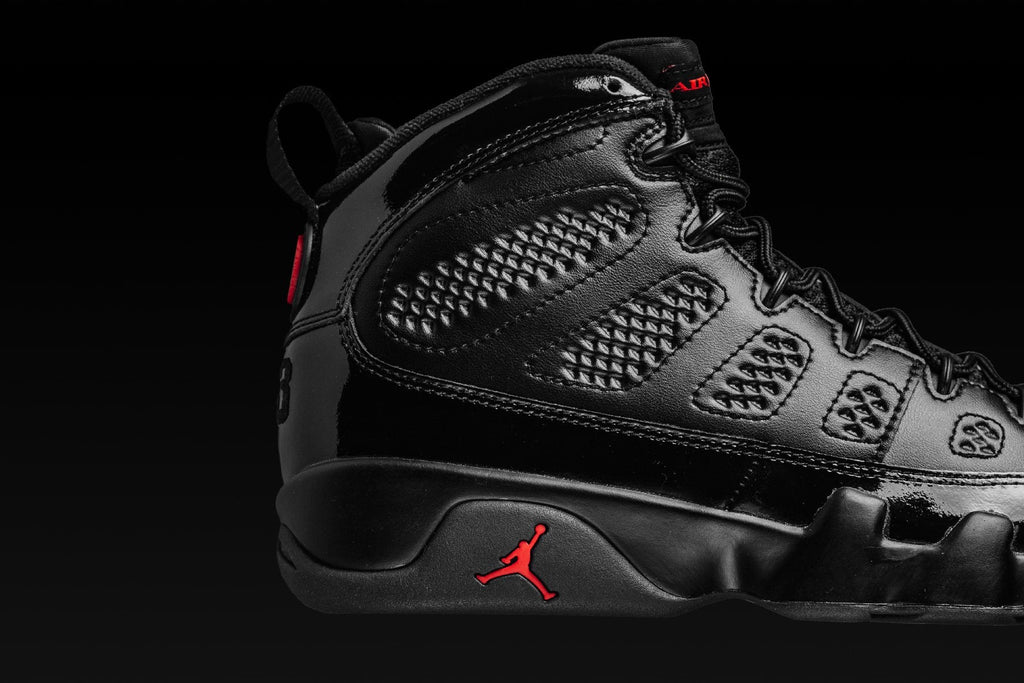 Air Jordan 9 Retro Youth 'Bred' - Black/University Red-Anthracite