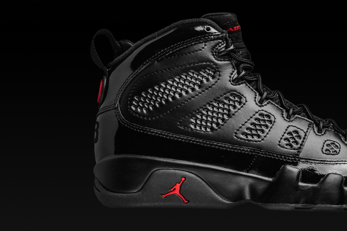 Air Jordan 9 Retro Youth 'Bred' - Black/University Red-Anthracite