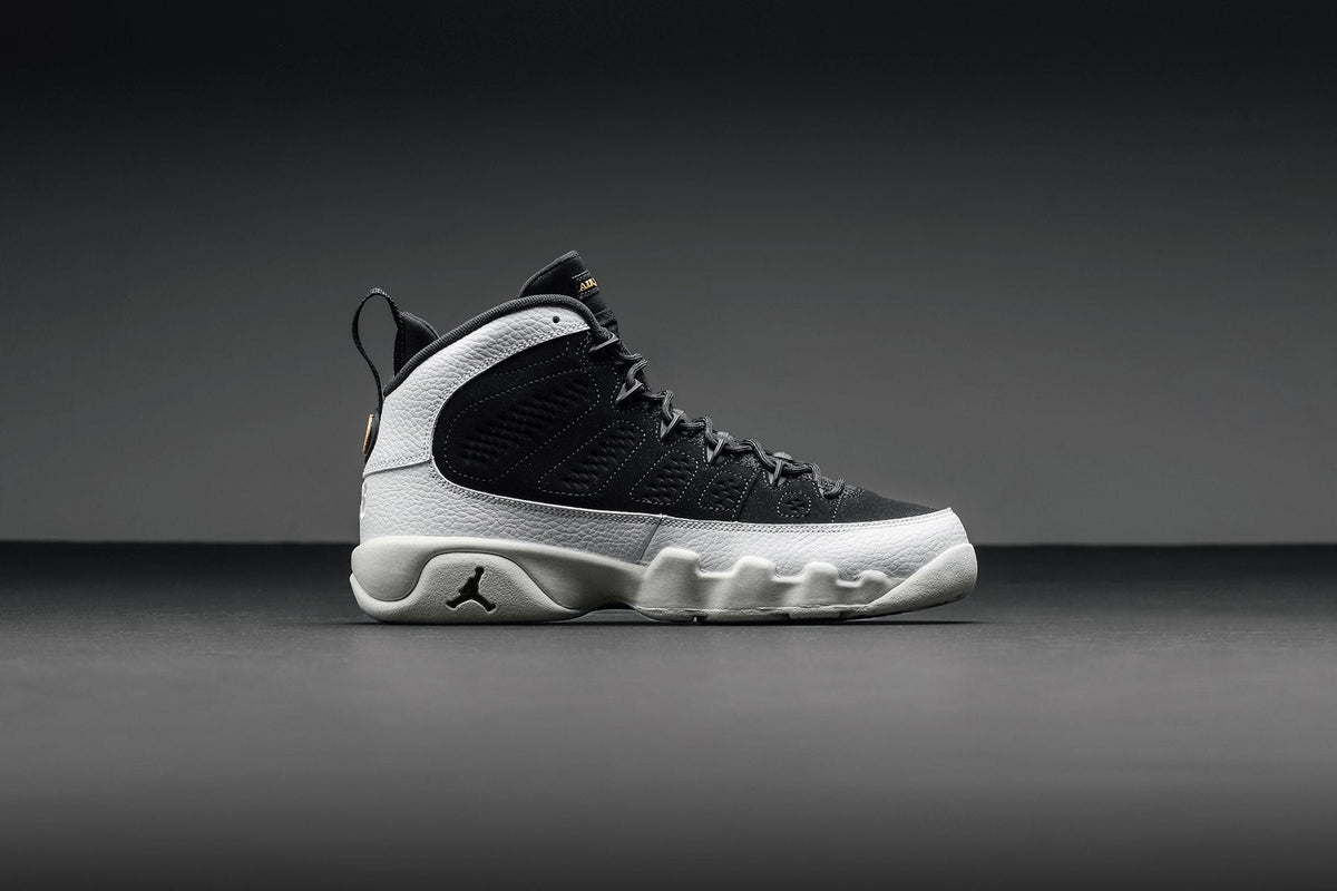 Air Jordan 9 Retro Youth 'LA All-Star' - Black/Summit White/Metallic Gold