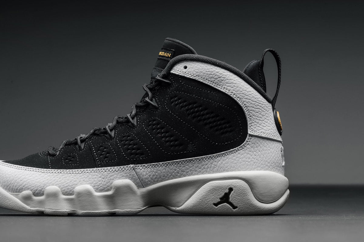Air Jordan 9 Retro Youth 'LA All-Star' - Black/Summit White/Metallic Gold
