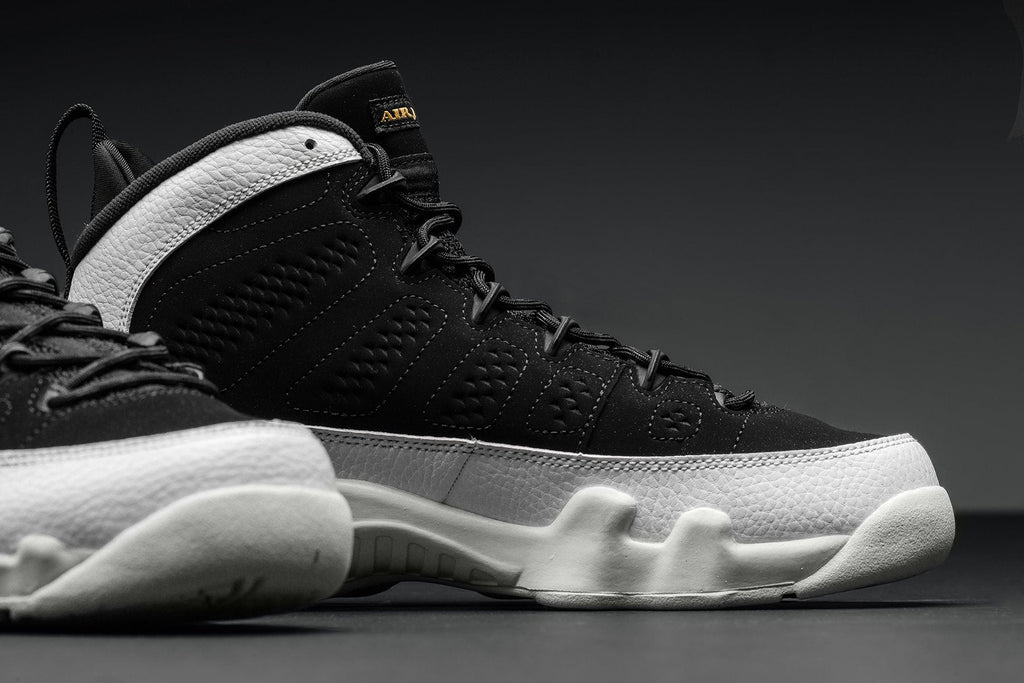 Air Jordan 9 Retro Youth 'LA All-Star' - Black/Summit White/Metallic Gold